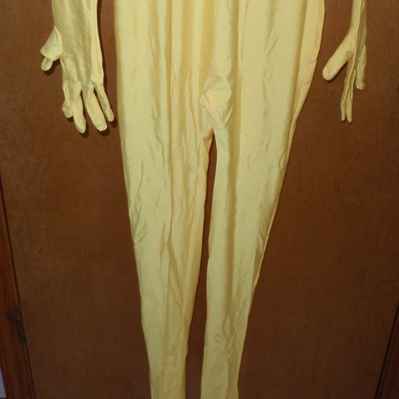SUN YELLOW FLOWER UNITARD 2ND SKIN HALLOWEEN COSTUME ZENTAI ALTSKIN GIMPSUIT NEW - Picture 5 of 6